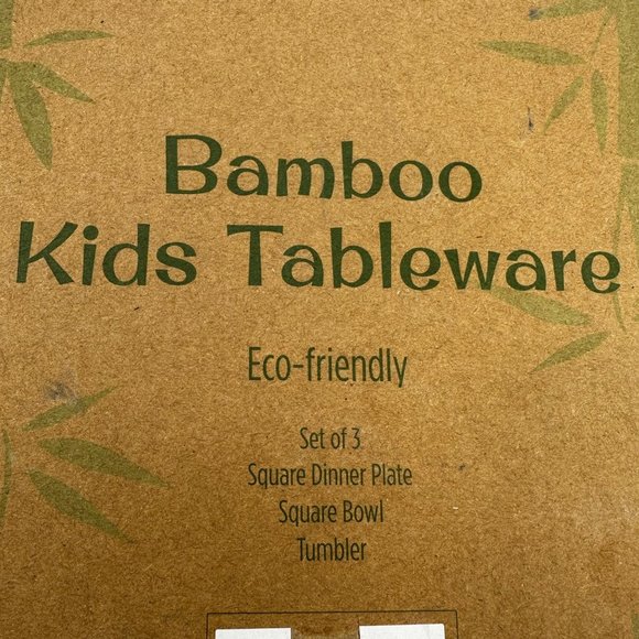 3 Piece Set Kid's Bamboo Santa Tablewear New In Package - Picture 3 of 5